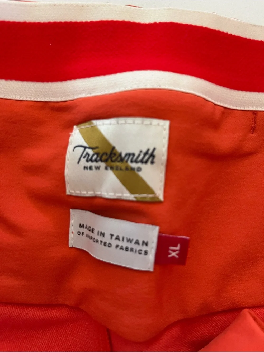 Men's Tracksmith Orange Longfellow Running Shorts  stretch size XL activewear